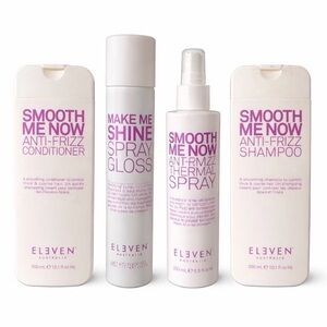 ELEVEN Smooth Me Now Full Set Shampoo Conditioner Spray Bundle